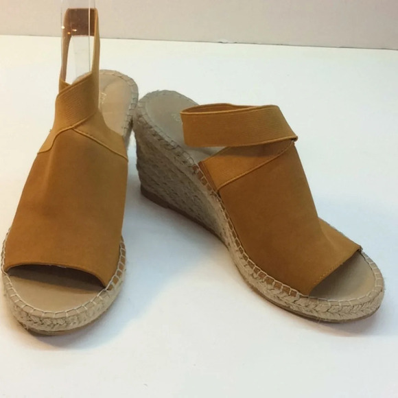 Adrienne Vittadini Rust Suede Espadrille Wedge - Picture 3 of 11